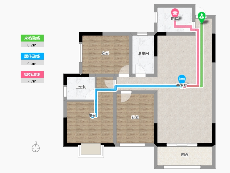 河南省-洛阳市-山水雅居-94.62-户型库-动静线