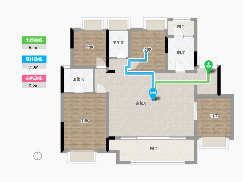 重庆-重庆市-武汉城建电建地产洺悦国际-115.97-户型库-动静线