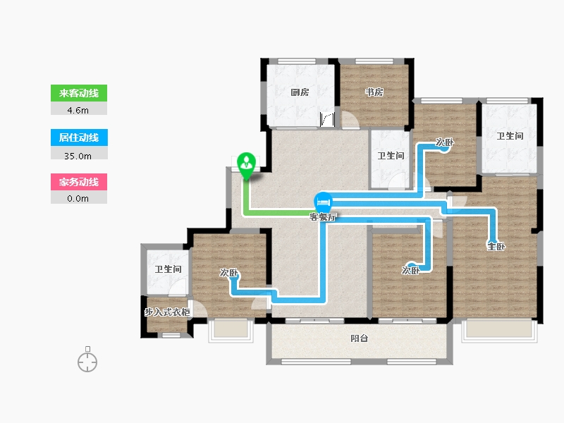 浙江省-宁波市-江皓府-190.00-户型库-动静线