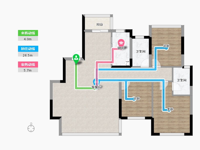 四川省-成都市-华润置地静安府-99.27-户型库-动静线