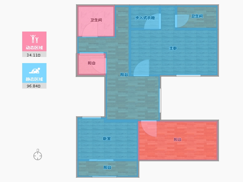 山东省-烟台市-磁山温泉小镇-120.00-户型库-动静分区