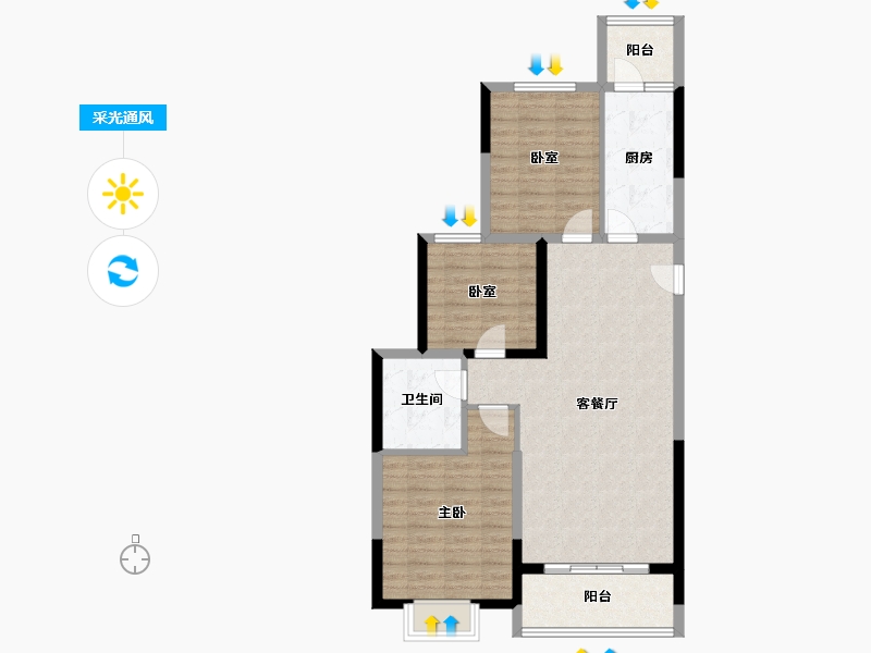 江苏省-镇江市-紫东恒大文化旅游城-87.50-户型库-采光通风