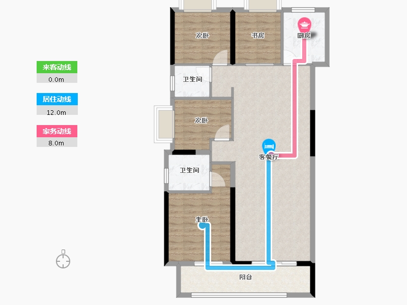 湖北省-武汉市-山海观-104.75-户型库-动静线