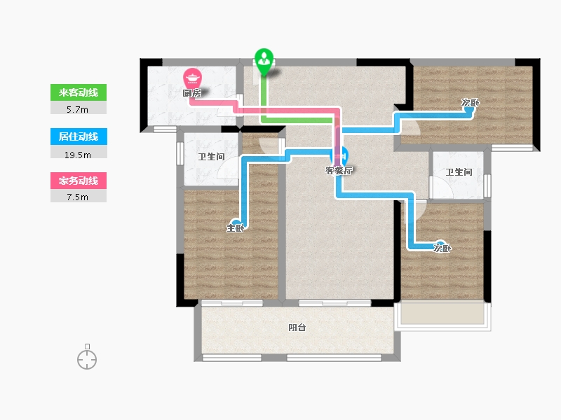 河南省-洛阳市-银隆·同心湖畔-97.06-户型库-动静线