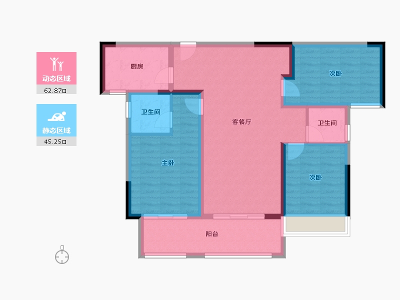 河南省-洛阳市-银隆·同心湖畔-97.06-户型库-动静分区