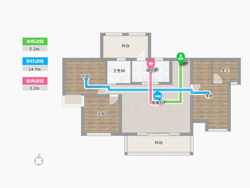 浙江省-金华市-花样年大溪谷-97.07-户型库-动静线