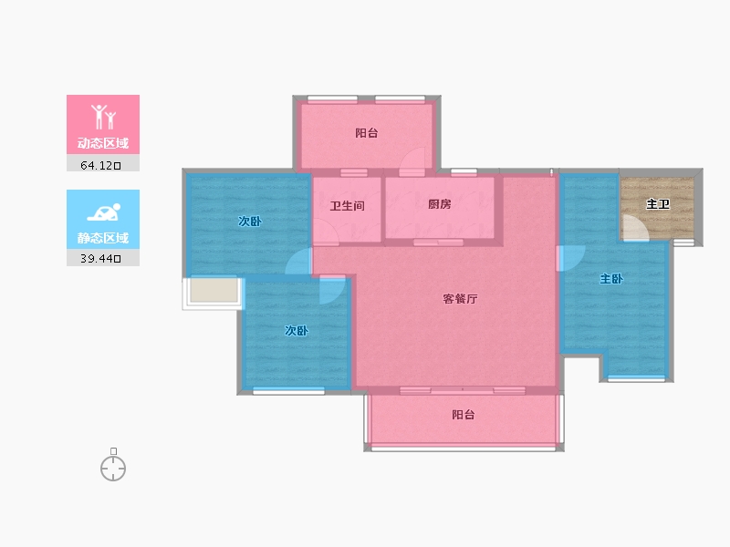 浙江省-金华市-花样年大溪谷-97.07-户型库-动静分区