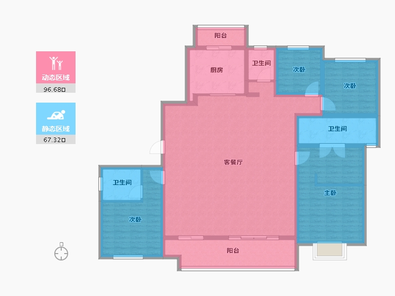 江苏省-镇江市-江南桃源-148.14-户型库-动静分区