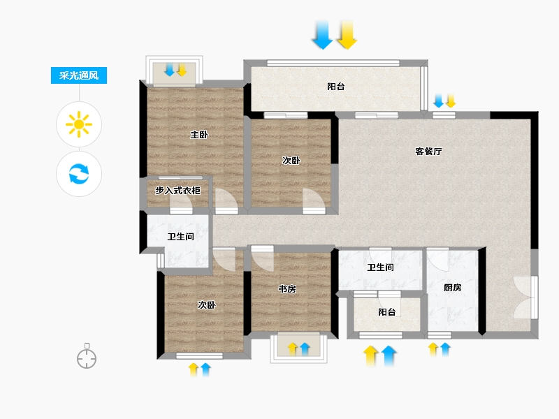 四川省-成都市-川发天府上城-109.00-户型库-采光通风