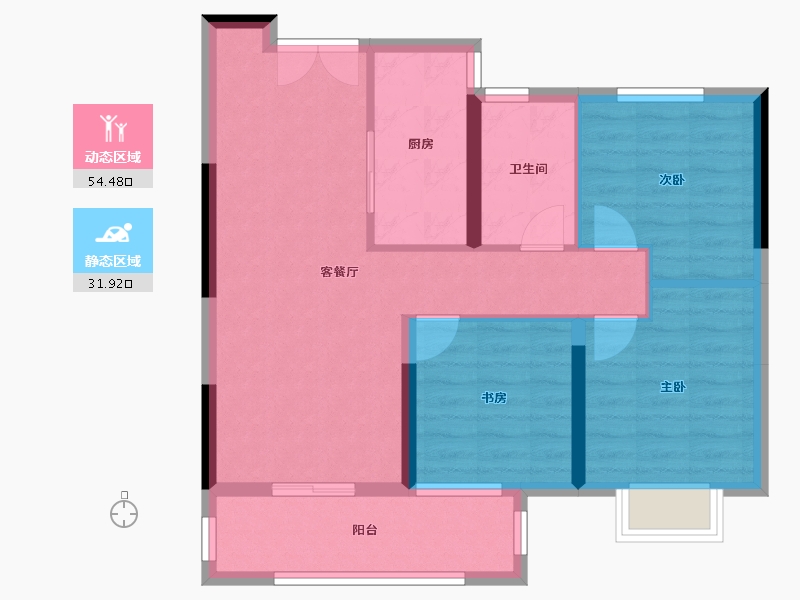 湖北省-武汉市-山海观-77.28-户型库-动静分区