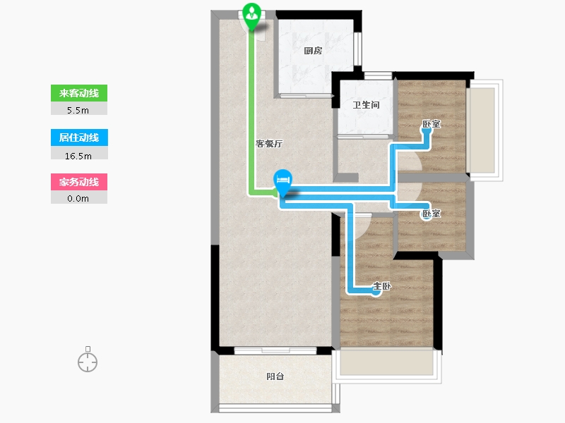 广东省-惠州市-碧桂园南站新城-63.85-户型库-动静线