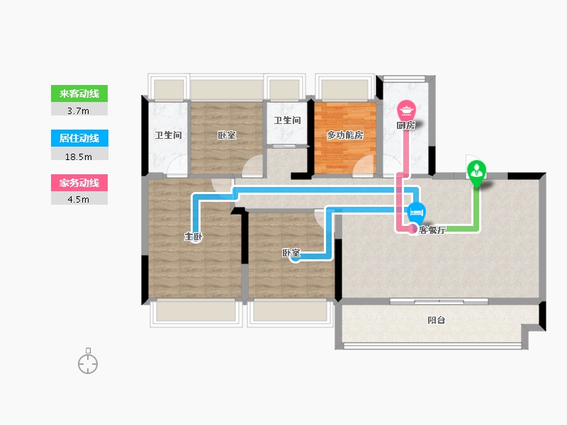 湖北省-襄阳市-南漳碧桂园-103.20-户型库-动静线