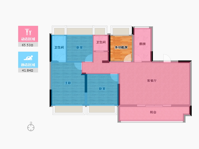 湖北省-襄阳市-南漳碧桂园-103.20-户型库-动静分区