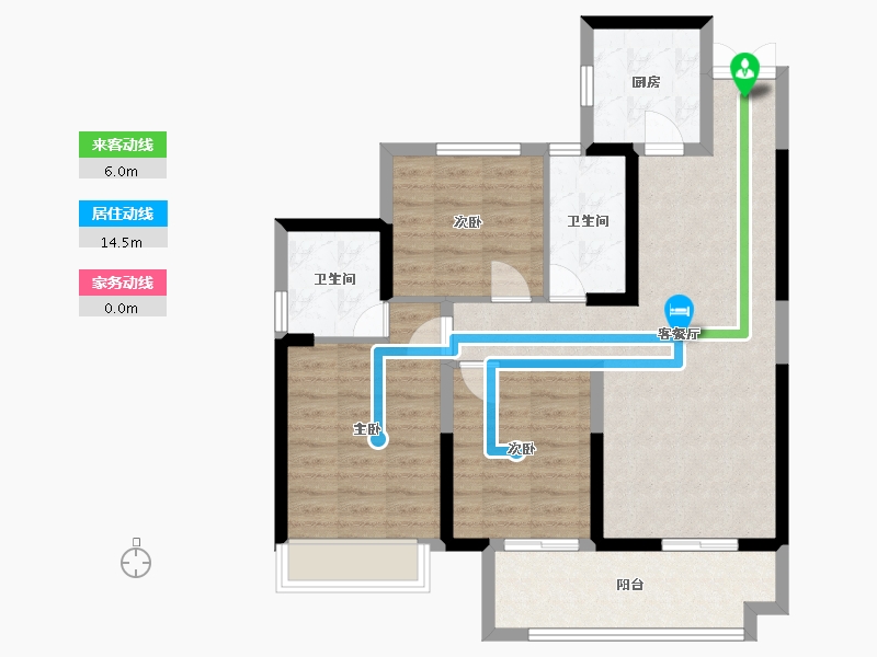 湖南省-株洲市-建宸大院-88.00-户型库-动静线