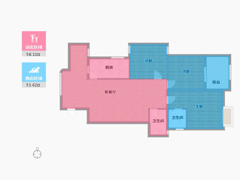 福建省-厦门市-洪文四里-110.00-户型库-动静分区