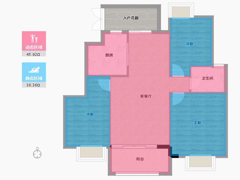 江苏省-镇江市-香江状元府-80.46-户型库-动静分区