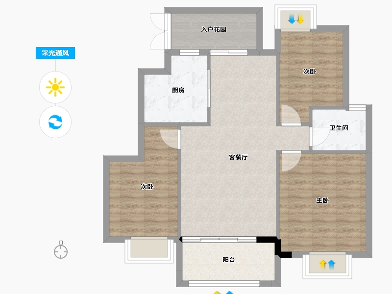 江苏省-镇江市-香江状元府-80.46-户型库-采光通风