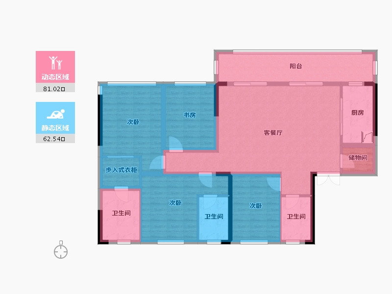 四川省-成都市-中粮武侯瑞府-128.55-户型库-动静分区