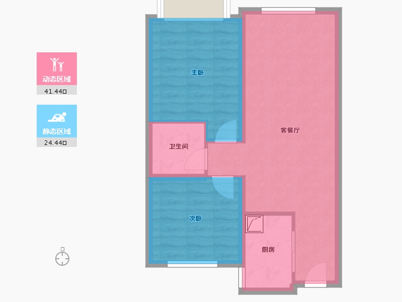 浙江省-金华市-东望悦府-65.00-户型库-动静分区