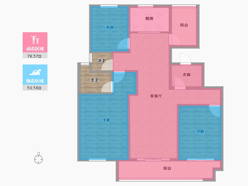 江苏省-镇江市-天怡·南郡-120.60-户型库-动静分区