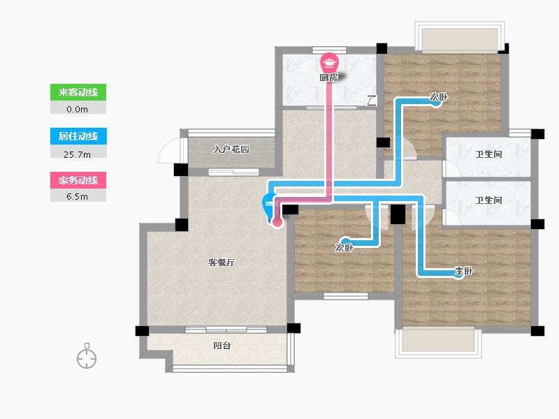 江苏省-无锡市-观山名筑-93.29-户型库-动静线