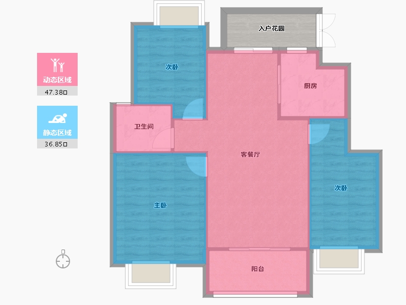 江苏省-镇江市-香江状元府-81.93-户型库-动静分区