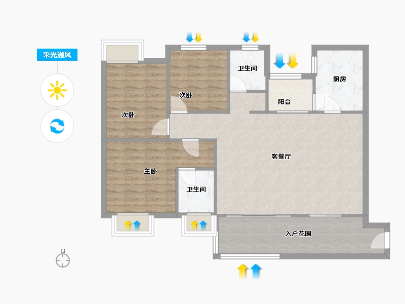 四川省-成都市-鹭湖宫-94.00-户型库-采光通风