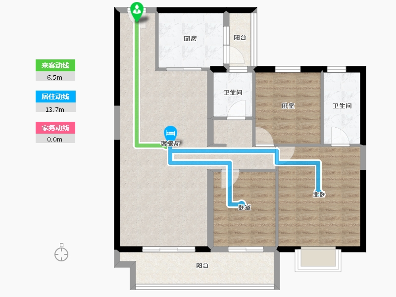 江苏省-镇江市-碧桂园·云顶-93.60-户型库-动静线