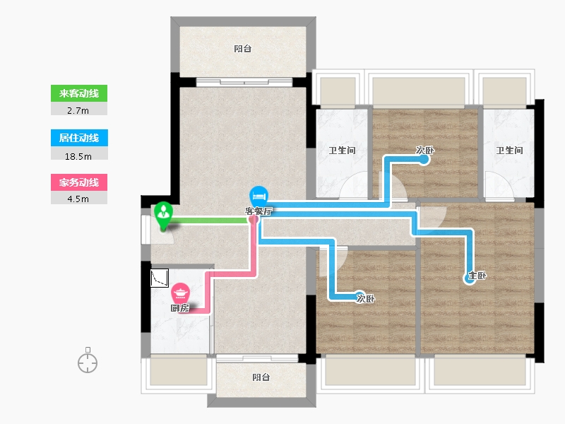 广东省-惠州市-龙光玖瑞府-74.82-户型库-动静线