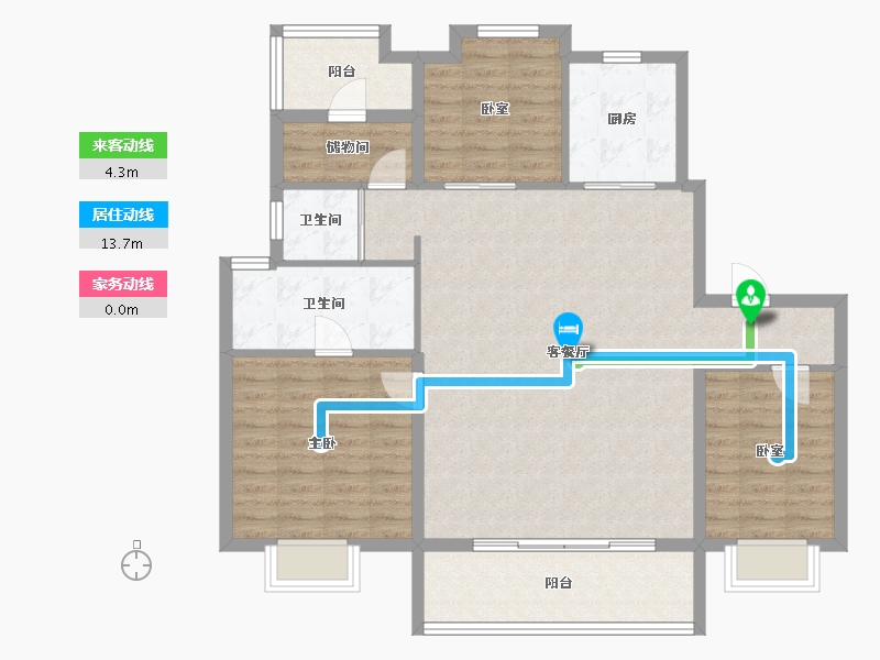 江苏省-镇江市-碧桂园柏悦华府-110.40-户型库-动静线