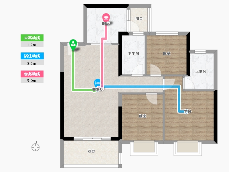 江苏省-镇江市-紫东恒大文化旅游城-84.80-户型库-动静线