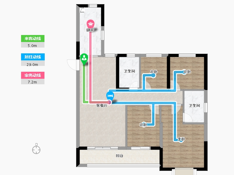 湖北省-武汉市-武汉恒大悦府-90.16-户型库-动静线