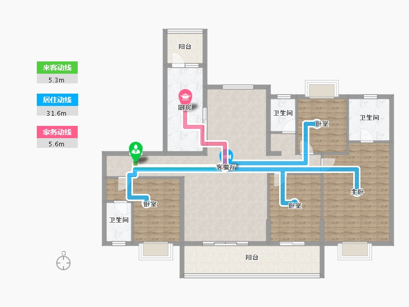 江苏省-镇江市-碧桂园柏悦华府-144.00-户型库-动静线