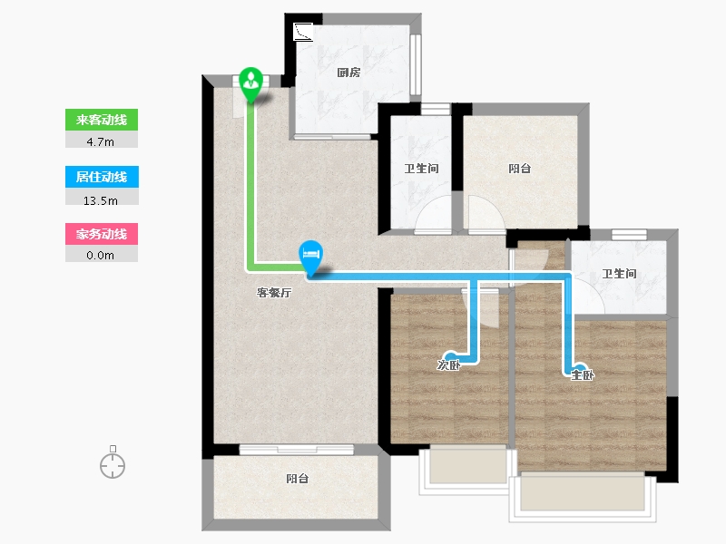 广东省-惠州市-佳兆业龙溪璞园-72.00-户型库-动静线