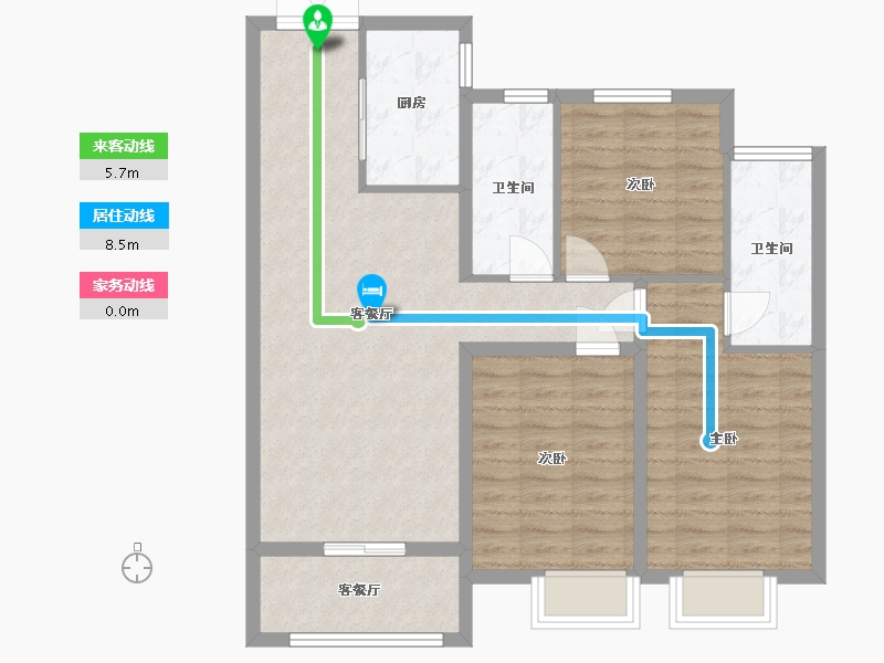 河北省-邢台市-金海花园-90.00-户型库-动静线