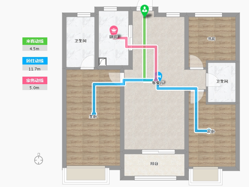 山东省-潍坊市-融创融公馆-84.92-户型库-动静线