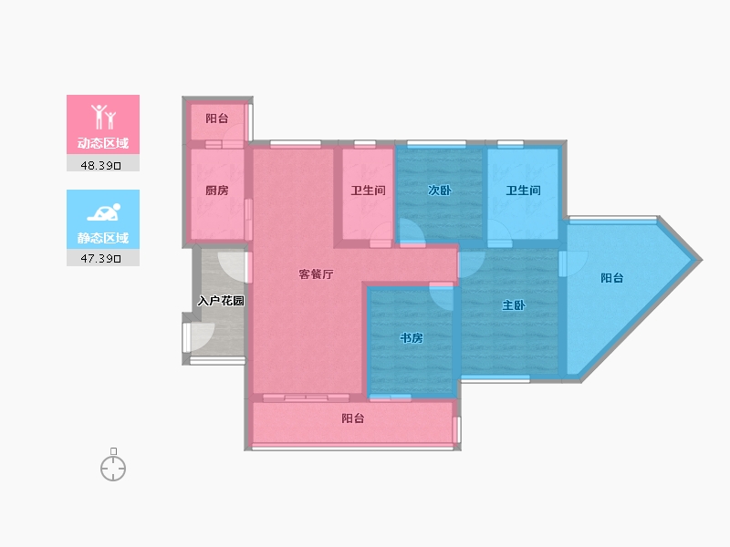 四川省-成都市-中德英伦世邦-88.80-户型库-动静分区