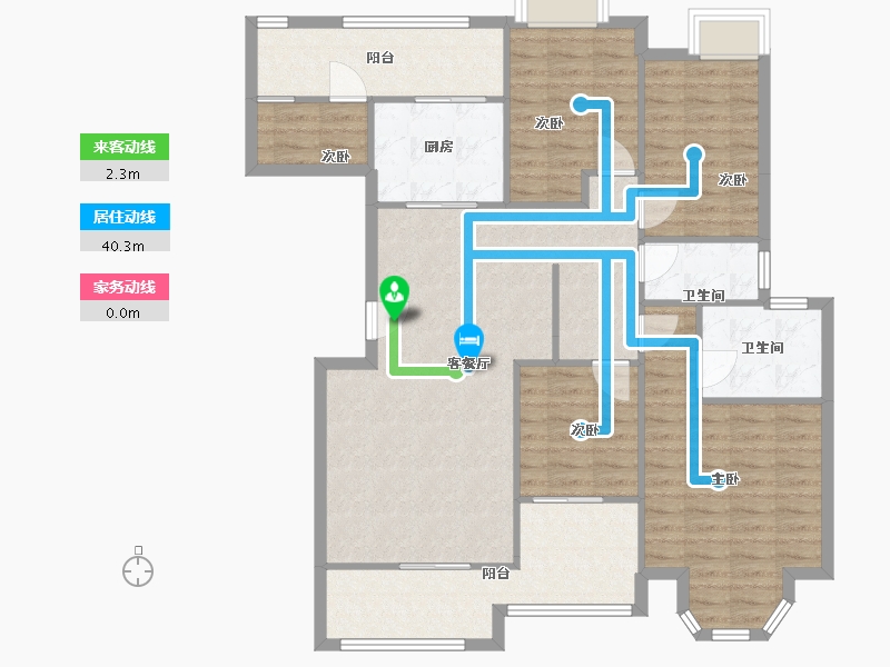 广东省-江门市-珠江帝景湾-128.43-户型库-动静线