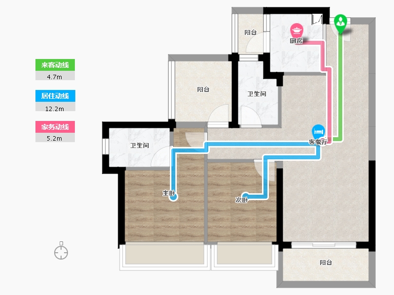 广东省-惠州市-龙光玖瑞府-68.60-户型库-动静线