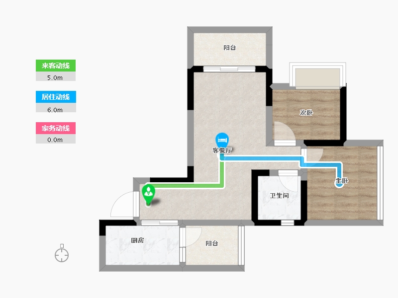 四川省-眉山市-天府理想城-52.83-户型库-动静线