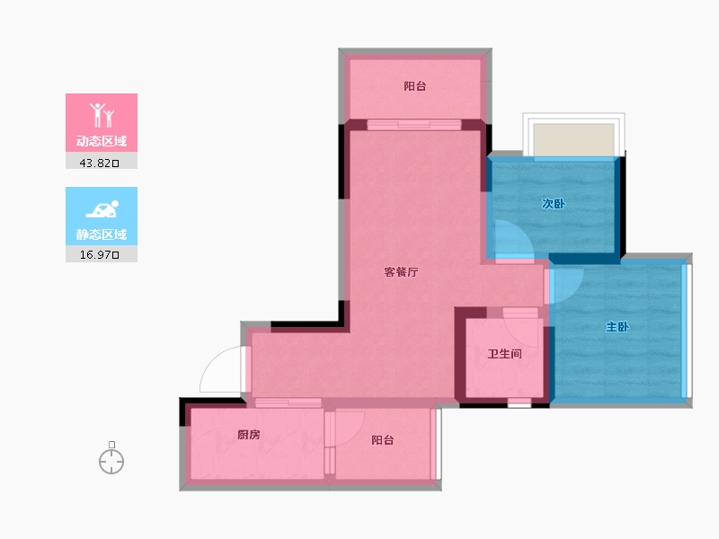 四川省-眉山市-天府理想城-52.83-户型库-动静分区