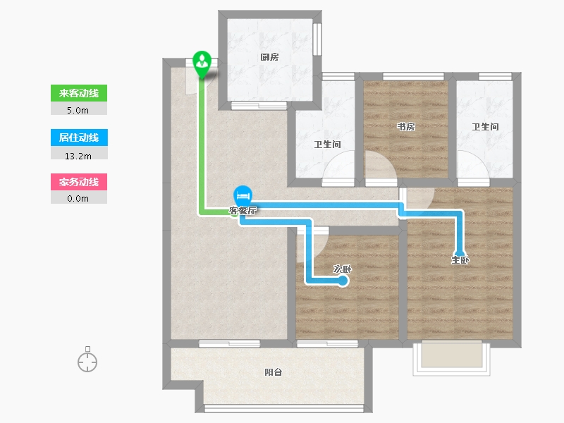 江苏省-宿迁市-卓越华耀时代-89.61-户型库-动静线