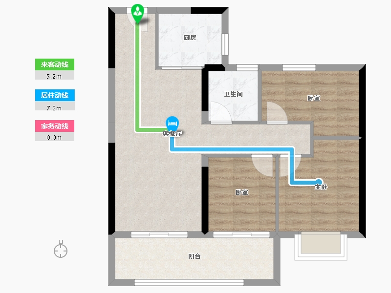 甘肃省-平凉市-碧桂园文景台-71.11-户型库-动静线