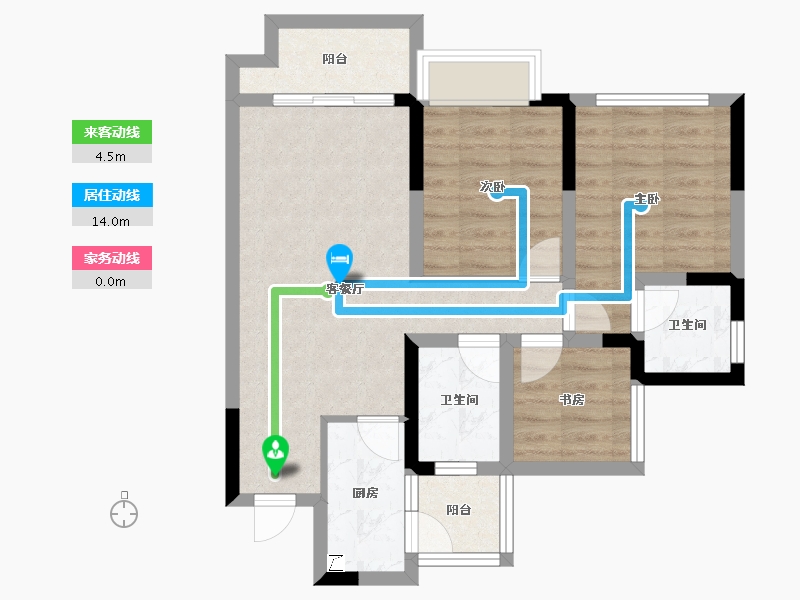 四川省-宜宾市-绿地宜宾城际空间站-66.16-户型库-动静线