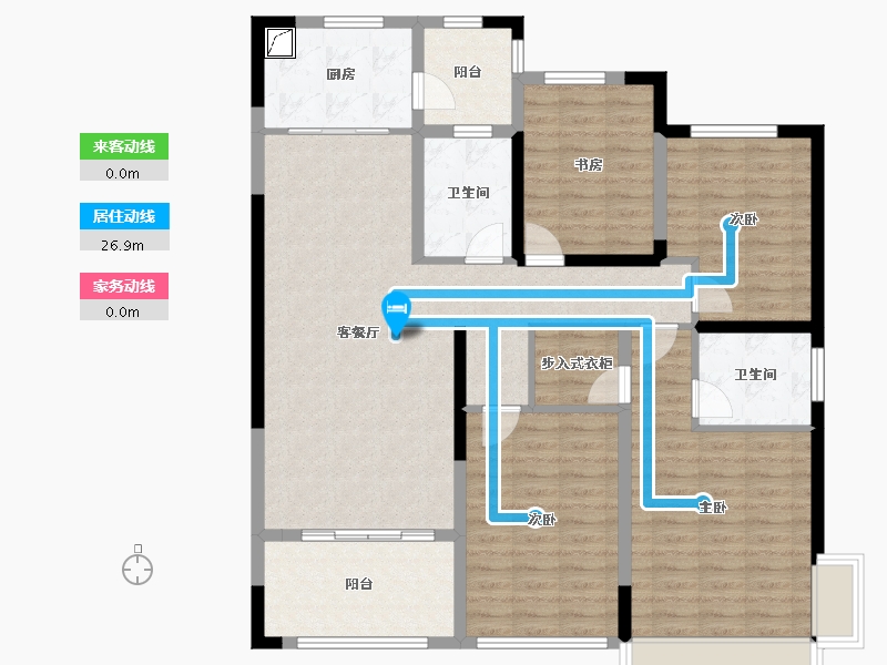 江苏省-苏州市-福兴华府-124.00-户型库-动静线