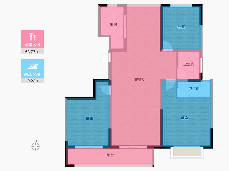 河南省-洛阳市-万象嵩州府-106.30-户型库-动静分区