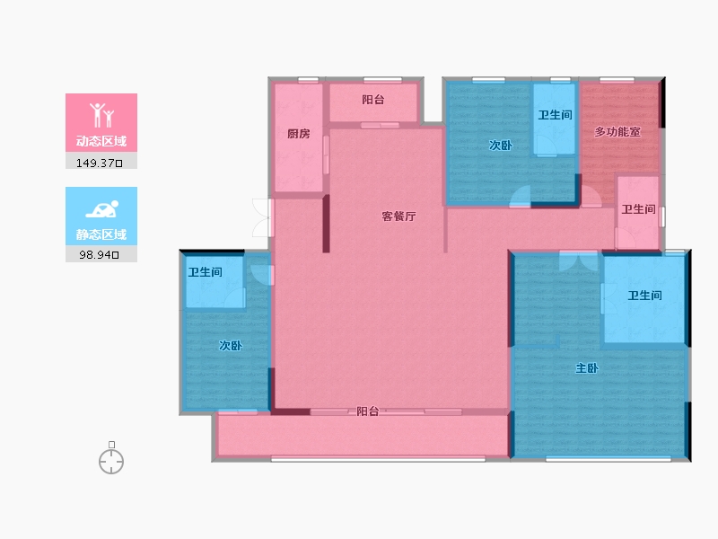 云南省-昆明市-融创九雲府-227.40-户型库-动静分区