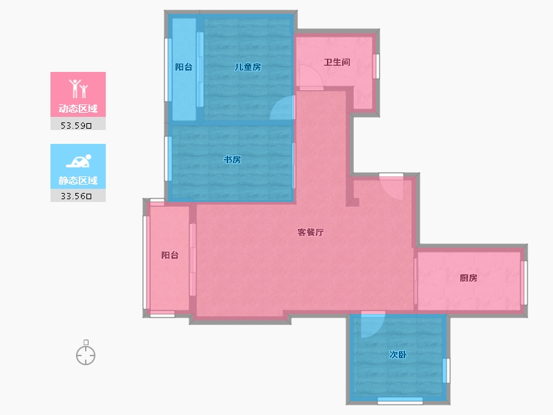 江苏省-苏州市-江南沄著-92.00-户型库-动静分区