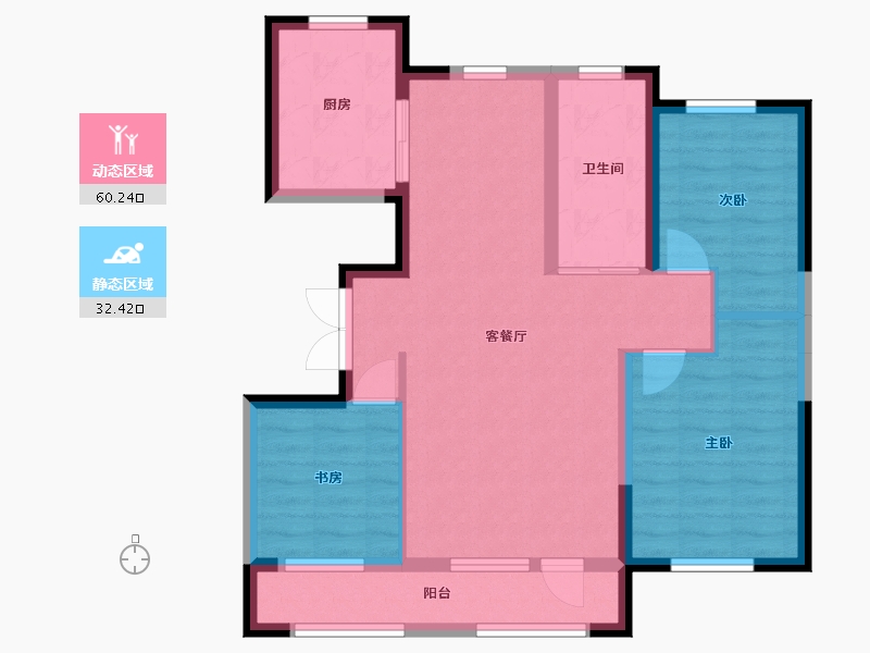 北京-北京市-恒大未来城-88.00-户型库-动静分区