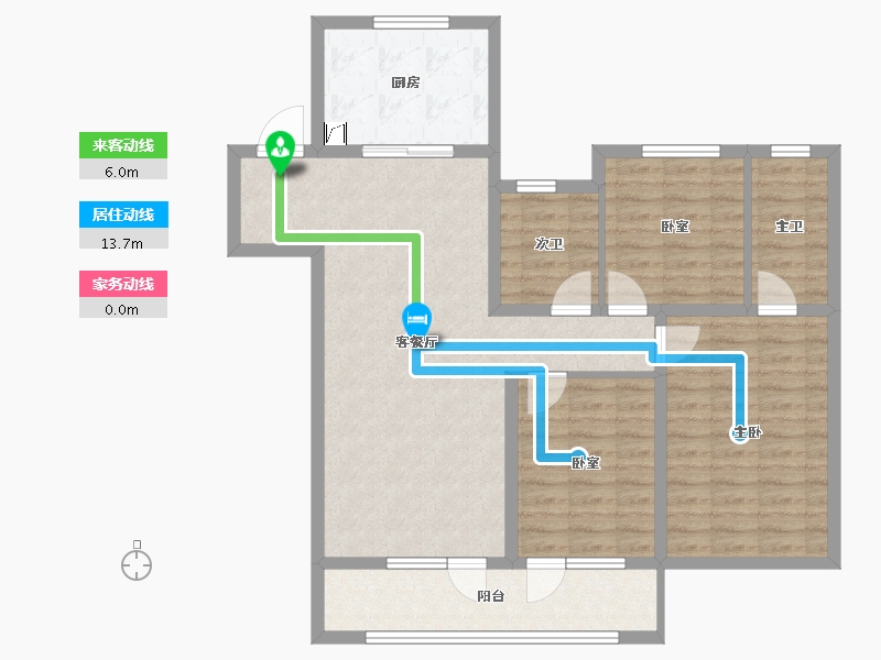 山东省-潍坊市-融创融公馆-96.03-户型库-动静线